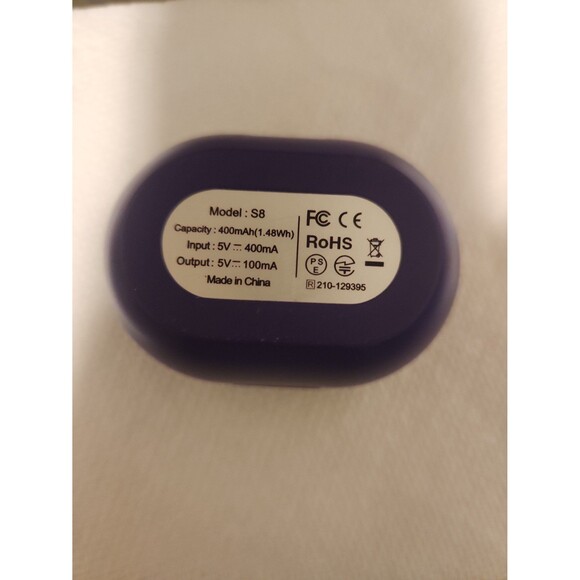 Kurdene Wireless Earbuds with Wireless Charging case(V8-Purple) - Picture 4 of 5